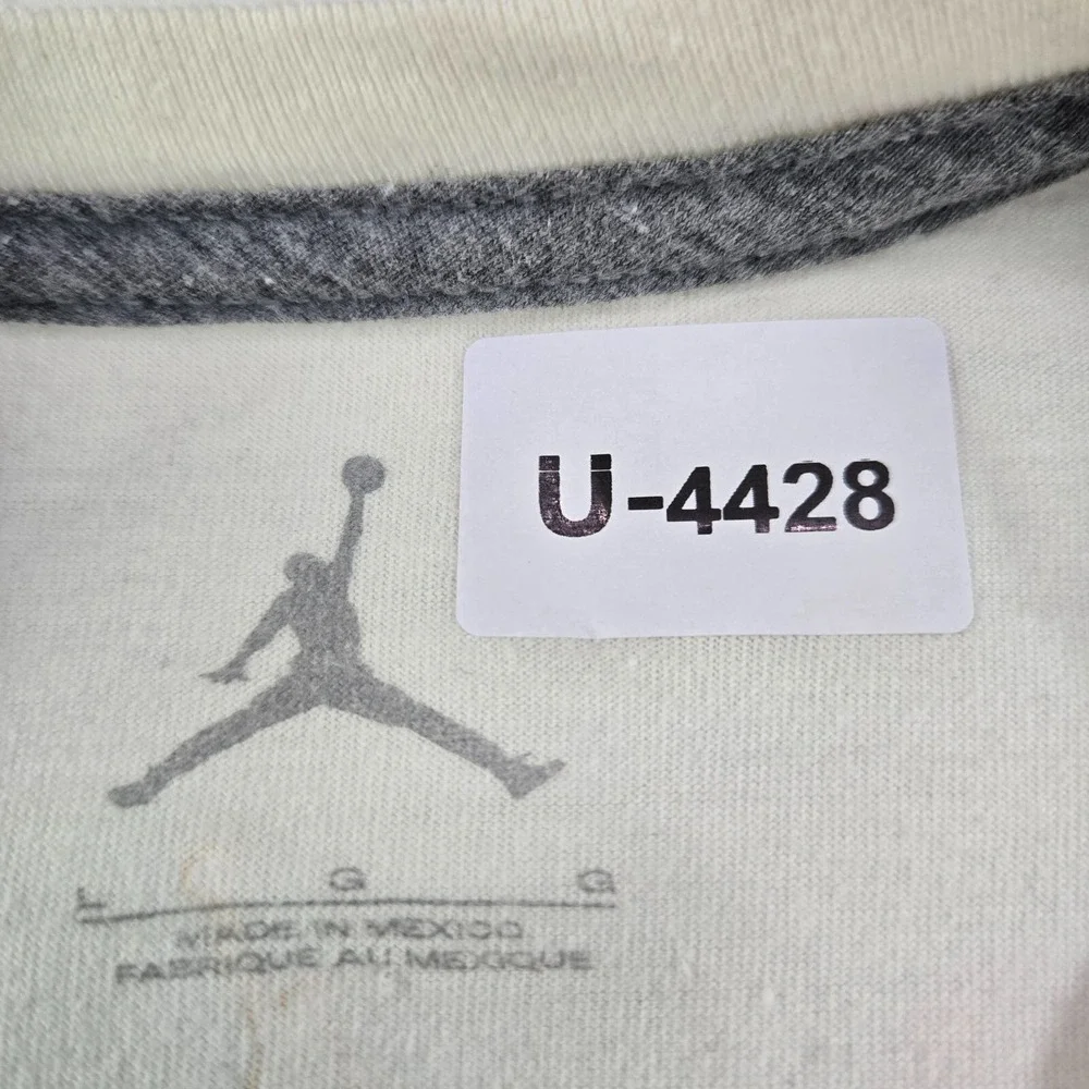Air‎ Jordan Men Shirt Large White Death Defying Logo Crew Neck Short Sleeve Tee